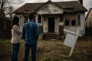 what makes buying a foreclosed property risky select two