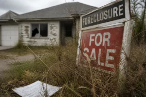 what makes buying a foreclosed property risky select two