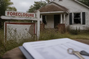 what makes buying a foreclosed property risky select two