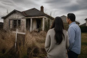 what makes buying a foreclosed property risky select two